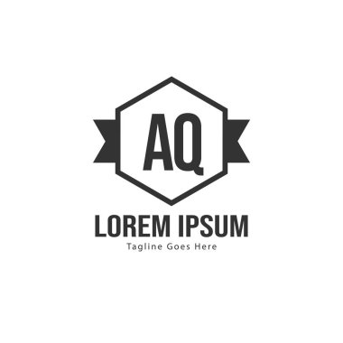 Aq Letter logo tasarımı. Yaratıcı modern aq harfler simge Illüstrasyon