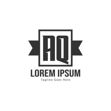 Aq Letter logo tasarımı. Yaratıcı modern aq harfler simge Illüstrasyon