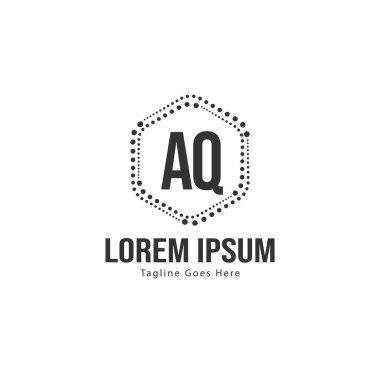 Aq Letter logo tasarımı. Yaratıcı modern aq harfler simge Illüstrasyon