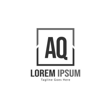 Aq Letter logo tasarımı. Yaratıcı modern aq harfler simge Illüstrasyon