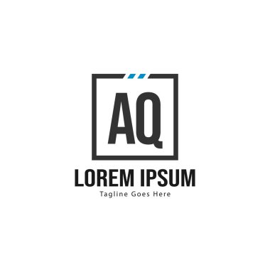 Aq Letter logo tasarımı. Yaratıcı modern aq harfler simge Illüstrasyon