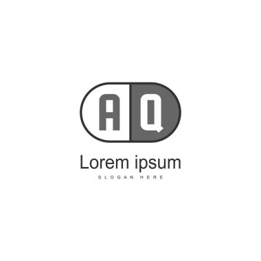 Aq Letter logo tasarımı. Yaratıcı modern aq harfler simge Illüstrasyon