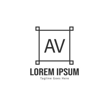 Av Harfi Logo Tasarımı. Yaratıcı Modern Av Harfler Simge İllüstrasyon