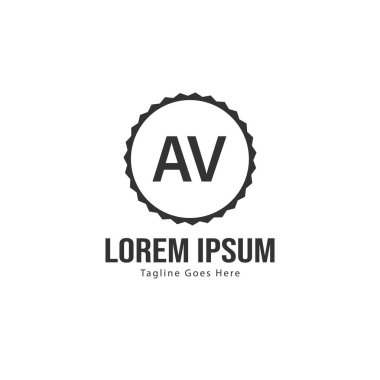 Av Harfi Logo Tasarımı. Yaratıcı Modern Av Harfler Simge İllüstrasyon