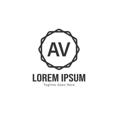 Av Harfi Logo Tasarımı. Yaratıcı Modern Av Harfler Simge İllüstrasyon