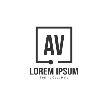Av Harfi Logo Tasarımı. Yaratıcı Modern Av Harfler Simge İllüstrasyon