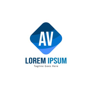 Av Harfi Logo Tasarımı. Yaratıcı Modern Av Harfler Simge İllüstrasyon