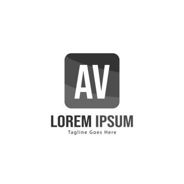 Av Harfi Logo Tasarımı. Yaratıcı Modern Av Harfler Simge İllüstrasyon