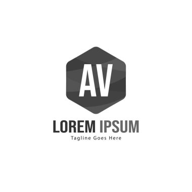 Av Harfi Logo Tasarımı. Yaratıcı Modern Av Harfler Simge İllüstrasyon