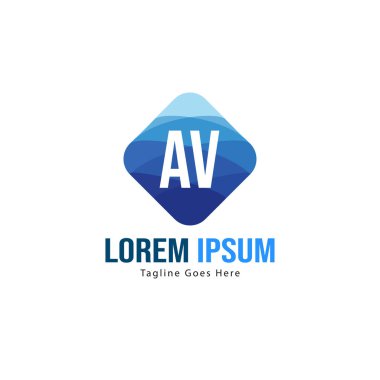 Av Harfi Logo Tasarımı. Yaratıcı Modern Av Harfler Simge İllüstrasyon