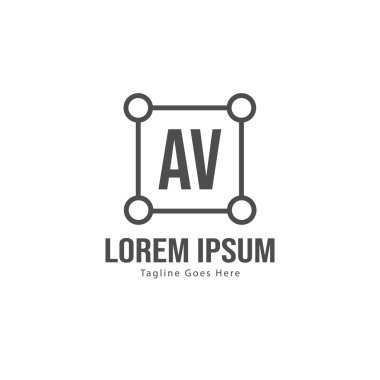 Av Harfi Logo Tasarımı. Yaratıcı Modern Av Harfler Simge İllüstrasyon
