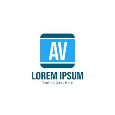 Av Harfi Logo Tasarımı. Yaratıcı Modern Av Harfler Simge İllüstrasyon