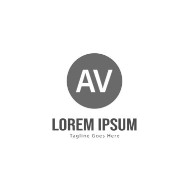 Av Harfi Logo Tasarımı. Yaratıcı Modern Av Harfler Simge İllüstrasyon