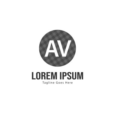Av Harfi Logo Tasarımı. Yaratıcı Modern Av Harfler Simge İllüstrasyon