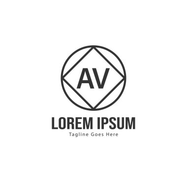 Av Harfi Logo Tasarımı. Yaratıcı Modern Av Harfler Simge İllüstrasyon