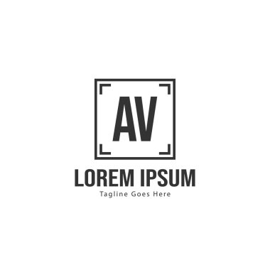 Av Harfi Logo Tasarımı. Yaratıcı Modern Av Harfler Simge İllüstrasyon