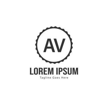 Av Harfi Logo Tasarımı. Yaratıcı Modern Av Harfler Simge İllüstrasyon