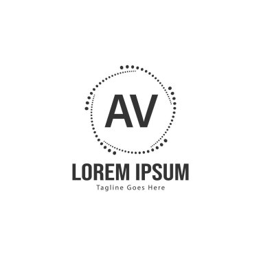 Av Harfi Logo Tasarımı. Yaratıcı Modern Av Harfler Simge İllüstrasyon