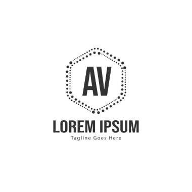 Av Harfi Logo Tasarımı. Yaratıcı Modern Av Harfler Simge İllüstrasyon