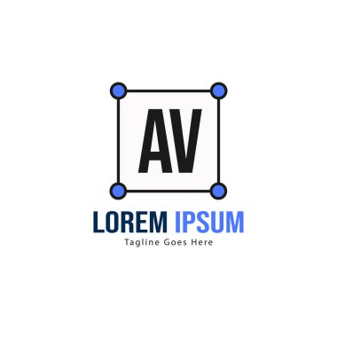 Av Harfi Logo Tasarımı. Yaratıcı Modern Av Harfler Simge İllüstrasyon