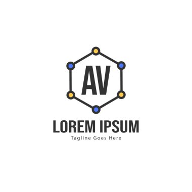Av Harfi Logo Tasarımı. Yaratıcı Modern Av Harfler Simge İllüstrasyon