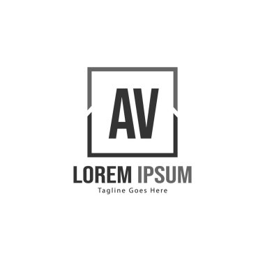 Av Harfi Logo Tasarımı. Yaratıcı Modern Av Harfler Simge İllüstrasyon