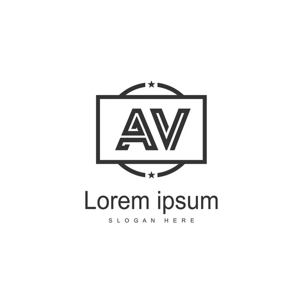 AV Lettre Logo Design. Illustration moderne créative d'icône de lettres AV — Image vectorielle