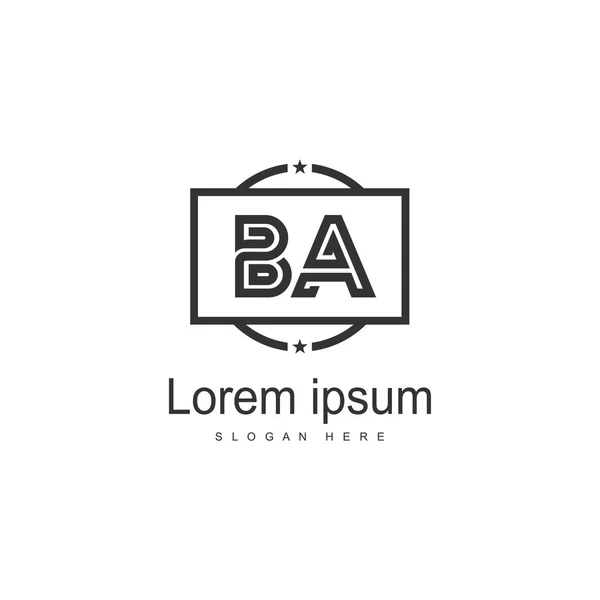 Дизайн логотипа BA Letter. Творческая икона современности — стоковый вектор