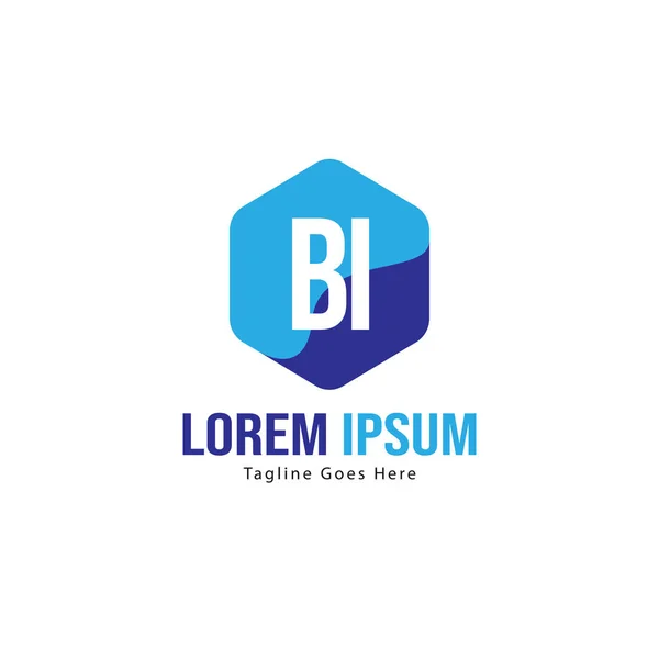 Návrh loga s dopisem (BI) Moderní kreativní písma – ikona ilustrace — Stockový vektor