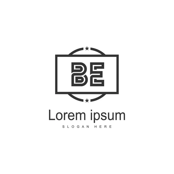 BE Carta Logo Design. Criativa moderna BE Cartas Ícone Ilustração — Vetor de Stock