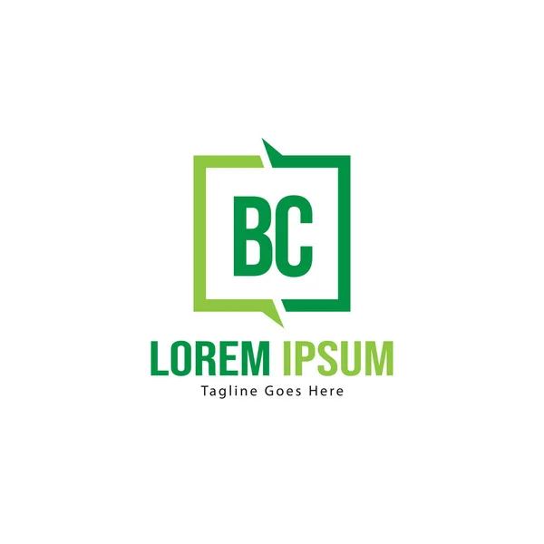 Návrh loga společnosti BC Moderní kreativní písmena – ikona — Stockový vektor