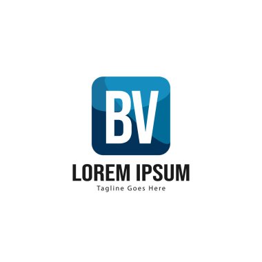 Bv Harfi Logo Tasarımı. Yaratıcı Modern Bv Harfler Simge İllüstrasyon