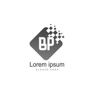 Bp Harfi Logo Tasarımı. Yaratıcı Modern Bp Harfler Simge İllüstrasyon
