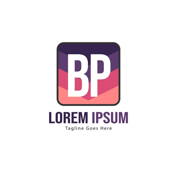 Дизайн логотипа BP Letter. Творческая икона современности — стоковый вектор