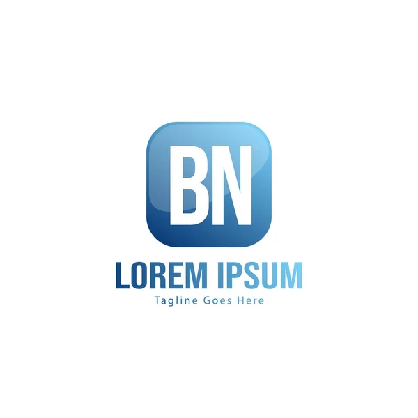 BN Letter Logo Design. Creative Modern BN Letters Icon Illustration — Stock Vector