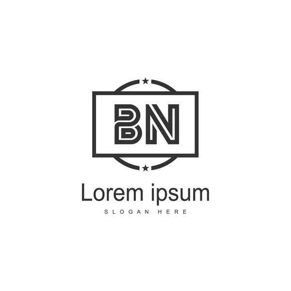Дизайн логотипа BN Letter. Творческая икона БН — стоковый вектор