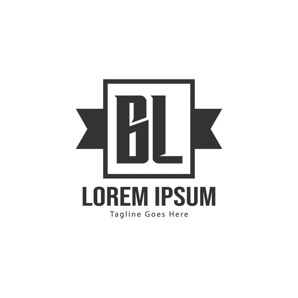 Diseño de Logo Carta BL. Ilustración creativa moderna de letras BL Icono — Vector de stock