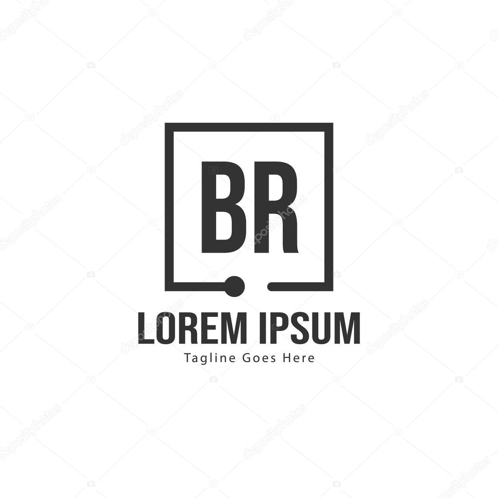 BR Letter Logo Design. Creative Modern BR Letters Icon Illustration