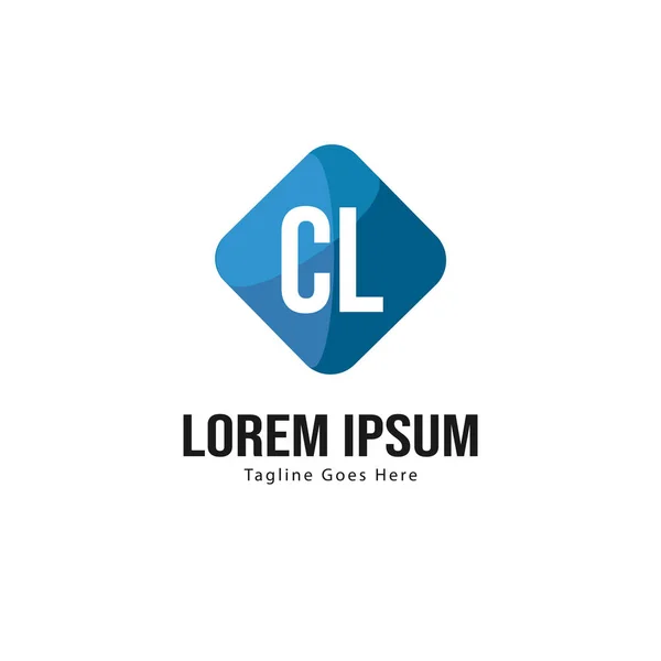 Modèle de logo CL initial avec cadre moderne. Illustration vectorielle du logo CL lettre minimaliste — Image vectorielle