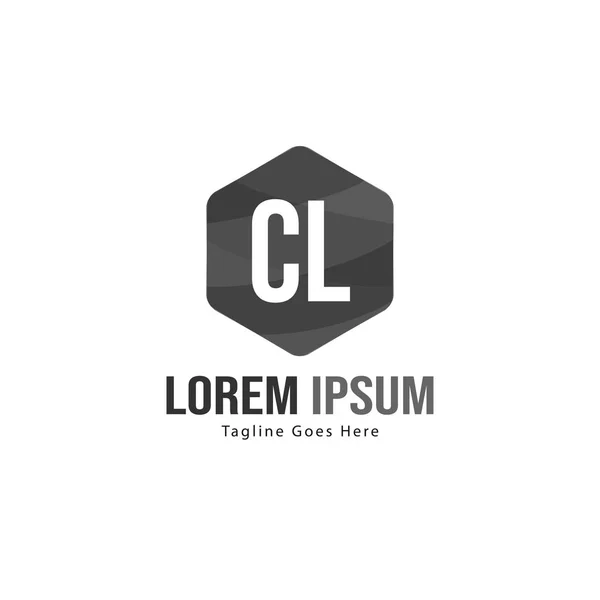 Initial CL logo template with modern frame. Minimalist CL letter logo vector illustration — Stock Vector