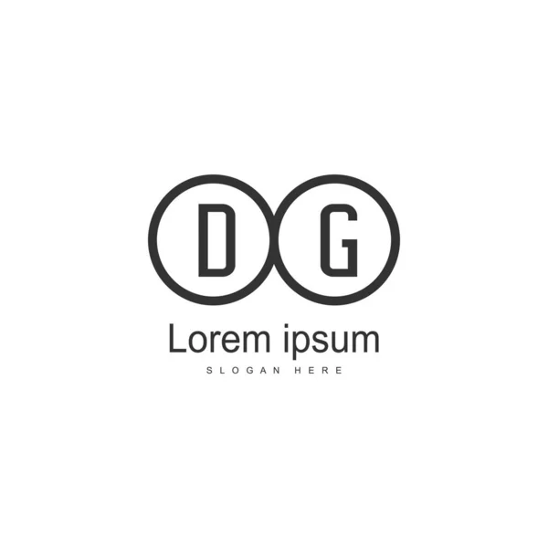DG Letter Logo Design. Creative Modern DG Letters Icon Illustration — Stock Vector
