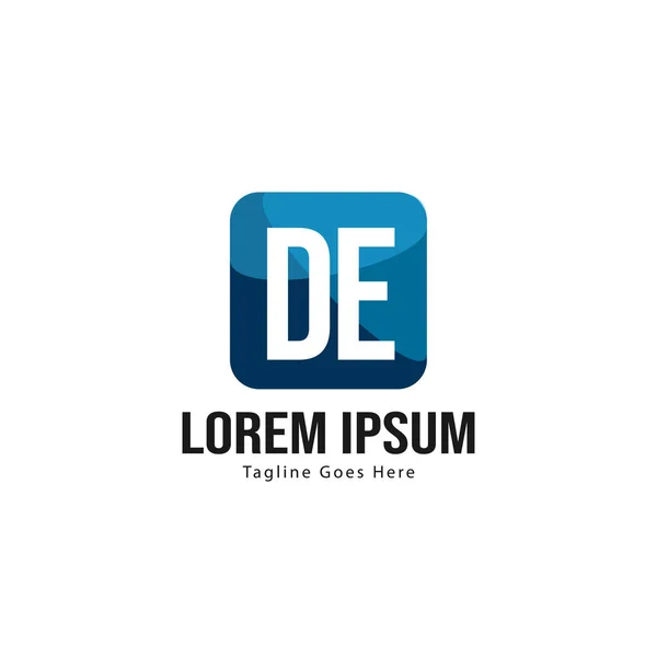 DE Letter Logo Design. Creative Modern DE Letters Icon Illustration — Stock Vector