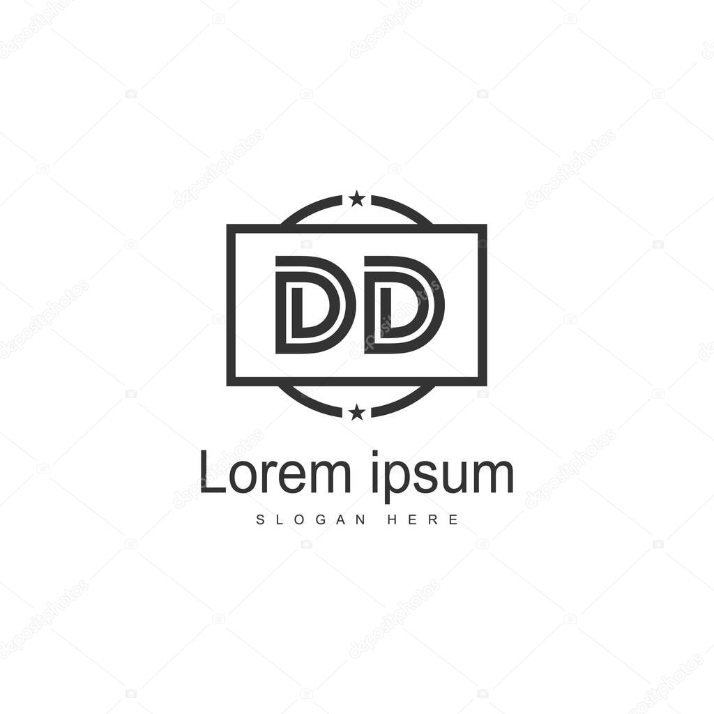 DD Letter Logo Design. Creative Modern DD Letters Icon Illustration