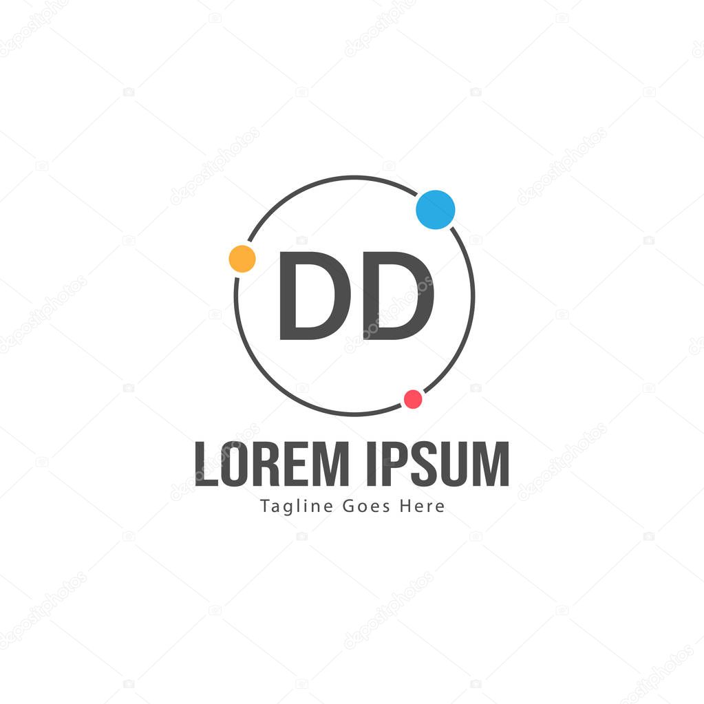 DD Letter Logo Design. Creative Modern DD Letters Icon Illustration