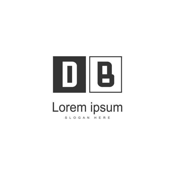 Дизайн логотипа DB Letter. Творческая икона современности — стоковый вектор