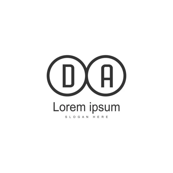 DA Letter Logo Design. Creative Modern DA Letters Icon Illustration — Stock Vector