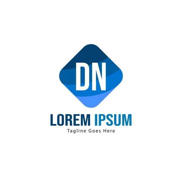 Initial DN logo template with modern frame. Minimalist DN letter logo vector illustration — Stock Vector