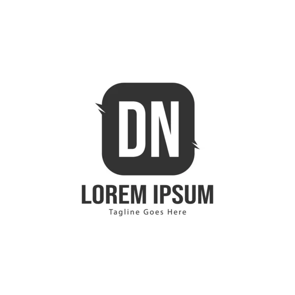 Initiale dn Logovorlage mit modernem Rahmen. minimalistische dn Brief Logo Vektor Illustration — Stockvektor