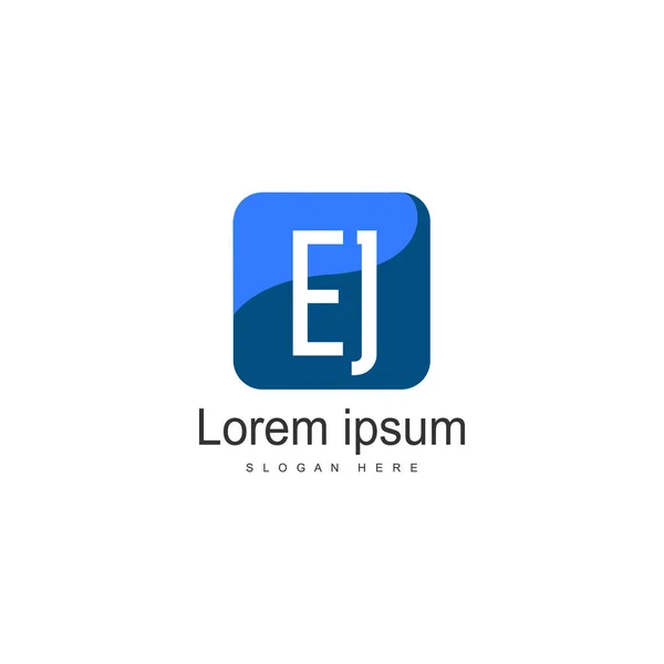 Initial EJ logo template with modern frame. Minimalist EJ letter logo vector illustration — Stock Vector
