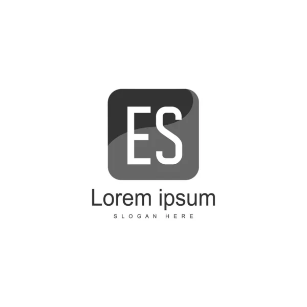 Initial ES logo template with modern frame. Minimalist ES letter logo vector illustration — Stock Vector